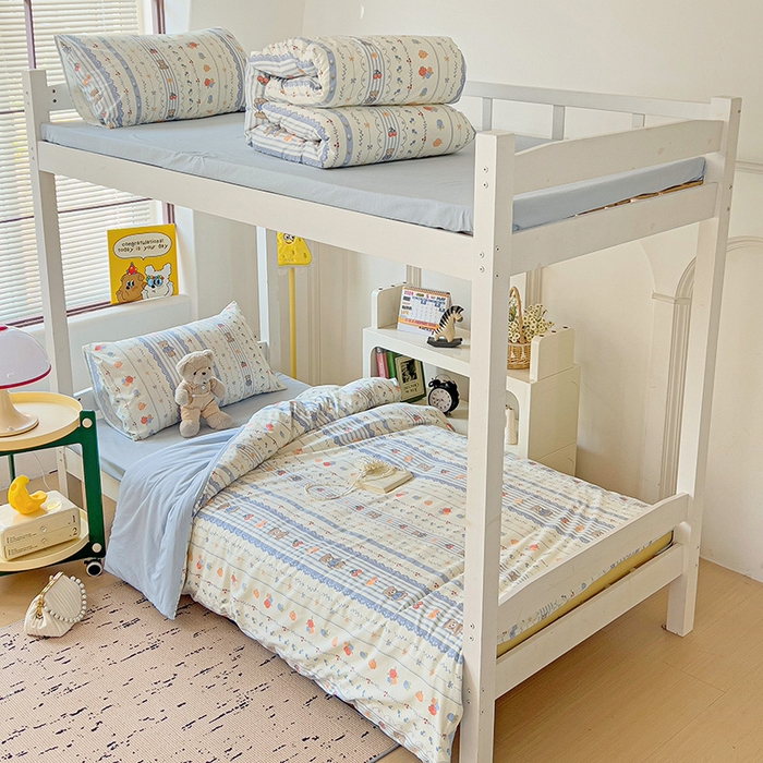 91家纺网 家纺一手货源 找家纺 海岛哥哥 2025新款云朵棉宿舍学生三件套 花园熊