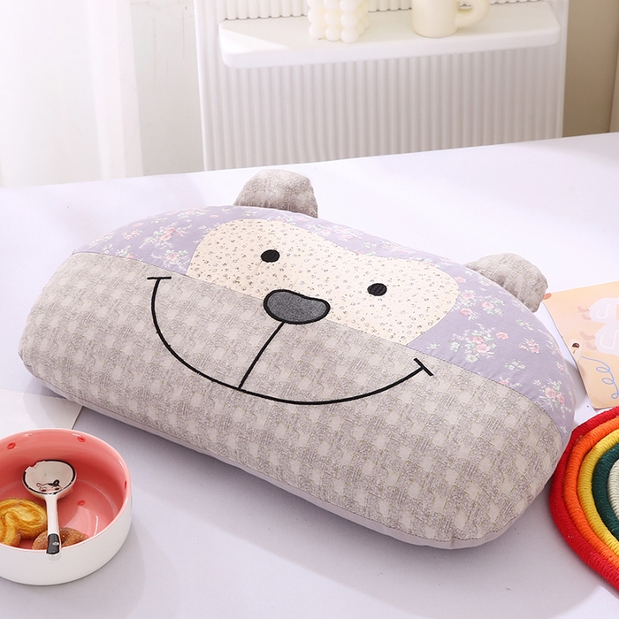 91家纺网 家纺一手货源 找家纺 （总）蔻眠 印花俏皮猴-全棉卡通荞麦枕儿童学生成人护颈枕芯