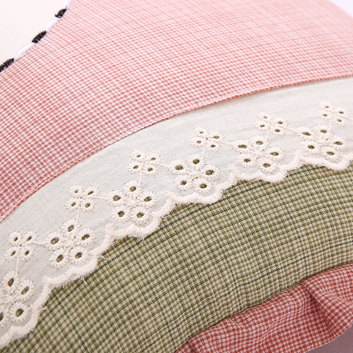 91家纺网 家纺一手货源 找家纺 蔻眠 洛可可猫-全棉卡通刺绣荞麦护颈枕芯儿童学生成人枕头 洛可可猫-粉色