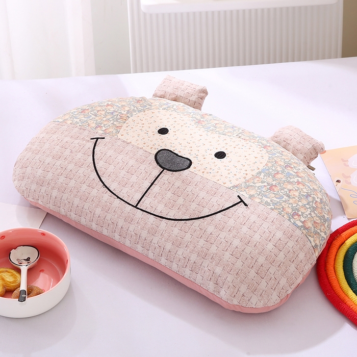 蔻眠 印花俏皮猴-全棉卡通荞麦枕儿童学生成人护颈枕芯 印花俏皮猴-棕色