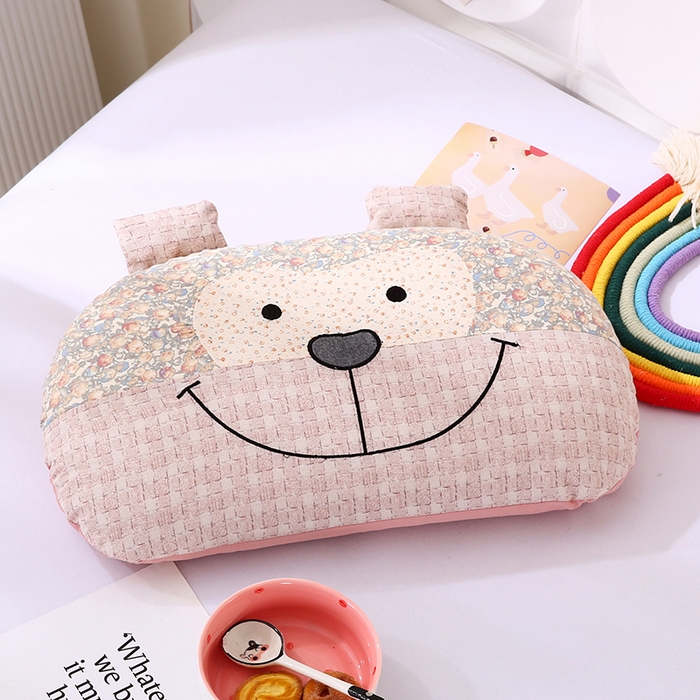 91家纺网 家纺一手货源 找家纺 蔻眠 印花俏皮猴-全棉卡通荞麦枕儿童学生成人护颈枕芯 印花俏皮猴-棕色