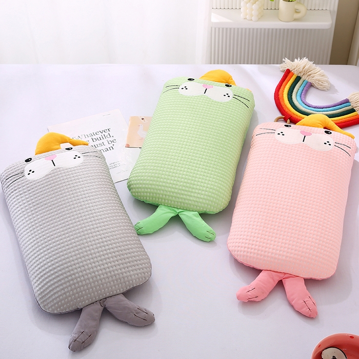 91家纺网 家纺一手货源 找家纺 （总）蔻眠 小海狮-夏季凉感丝卡通荞麦枕头儿童学生防出汗专用枕芯