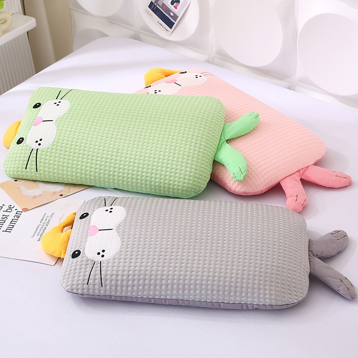 91家纺网 家纺一手货源 找家纺 （总）蔻眠 小海狮-夏季凉感丝卡通荞麦枕头儿童学生防出汗专用枕芯