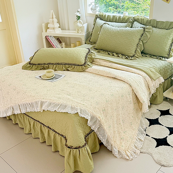 仟网汇 2025新款床盖四件套夏被四件套（活套被套） 薄荷微凉