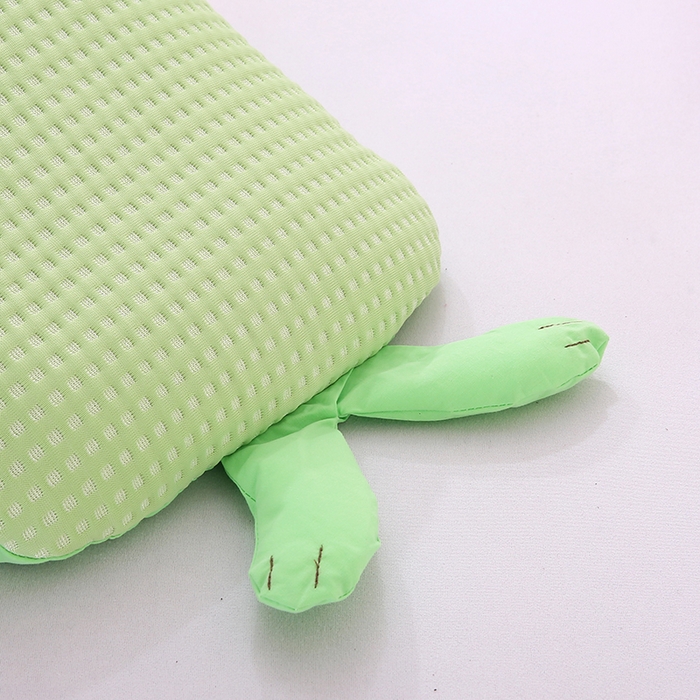 91家纺网 家纺一手货源 找家纺 蔻眠 小海狮-夏季凉感丝卡通荞麦枕头儿童学生防出汗专用枕芯 小海狮-绿色