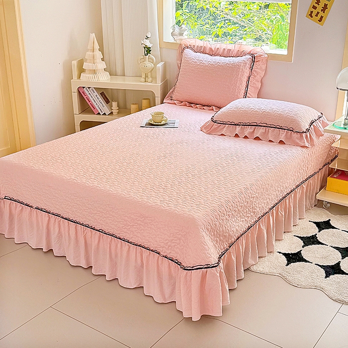 91家纺网 家纺一手货源 找家纺 仟网汇 2025新款床盖四件套夏被四件套（活套被套） 春天里