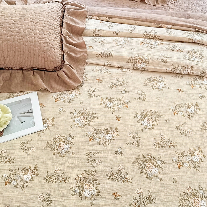 91家纺网 家纺一手货源 找家纺 仟网汇 2025新款床盖四件套夏被四件套（活套被套） 可颂