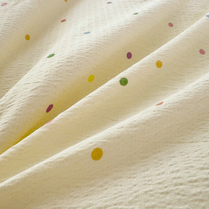 91家纺网 家纺一手货源 找家纺 仟网汇 2025新款床盖四件套夏被四件套（活套被套） 奶油波点