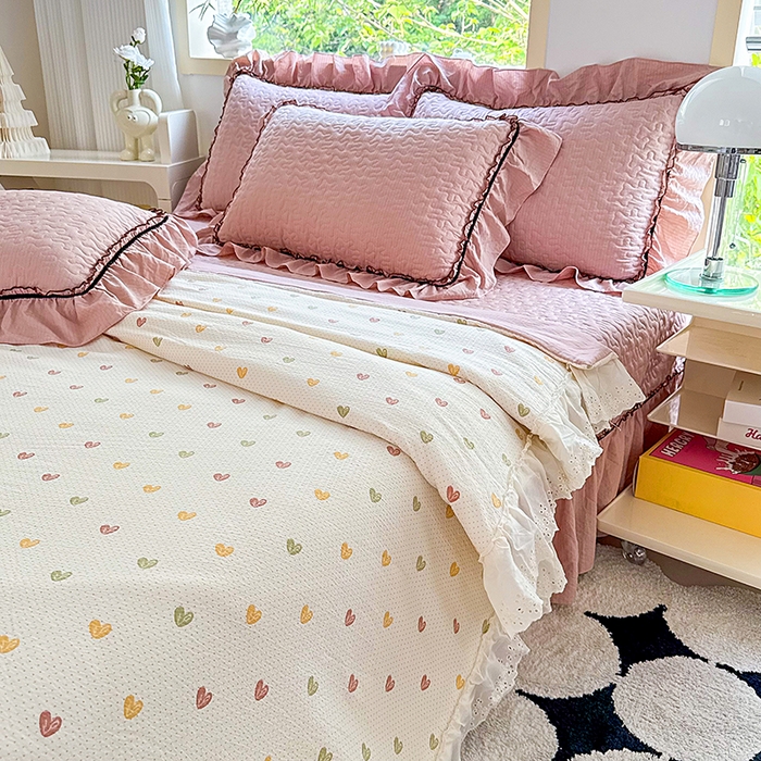 91家纺网 家纺一手货源 找家纺 仟网汇 2025新款床盖四件套夏被四件套（活套被套） 心动