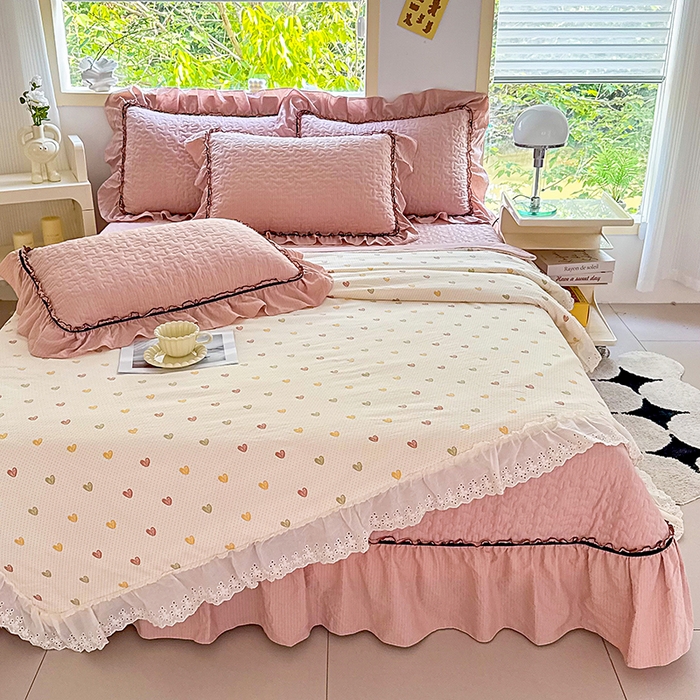 91家纺网 家纺一手货源 找家纺 仟网汇 2025新款床盖四件套夏被四件套（活套被套） 心动