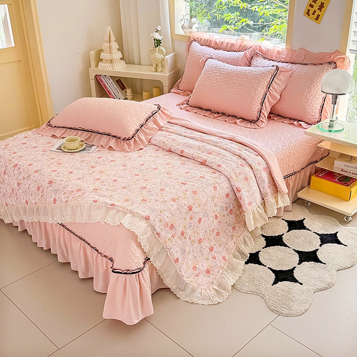 91家纺网 家纺一手货源 找家纺 仟网汇 2025新款床盖四件套夏被四件套（活套被套） 云水瑶