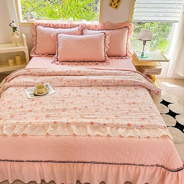 91家纺网 家纺一手货源 找家纺 仟网汇 2025新款床盖四件套夏被四件套（活套被套） 云水瑶