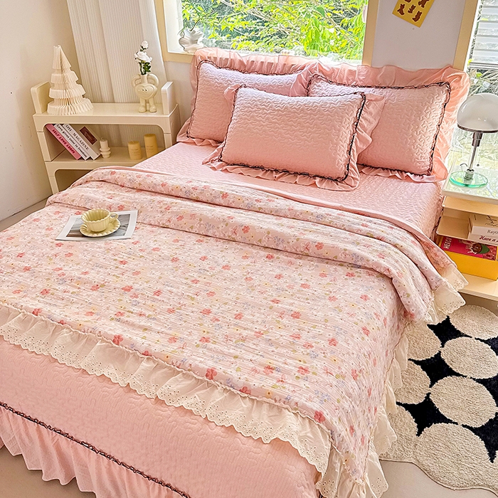 91家纺网 家纺一手货源 找家纺 仟网汇 2025新款床盖四件套夏被四件套（活套被套） 云水瑶