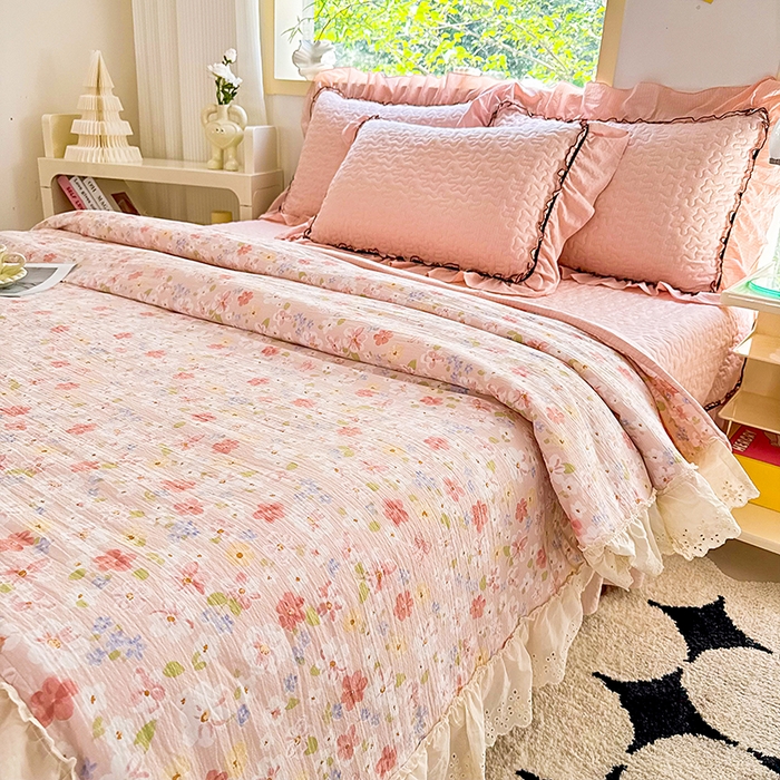 91家纺网 家纺一手货源 找家纺 仟网汇 2025新款床盖四件套夏被四件套（活套被套） 云水瑶