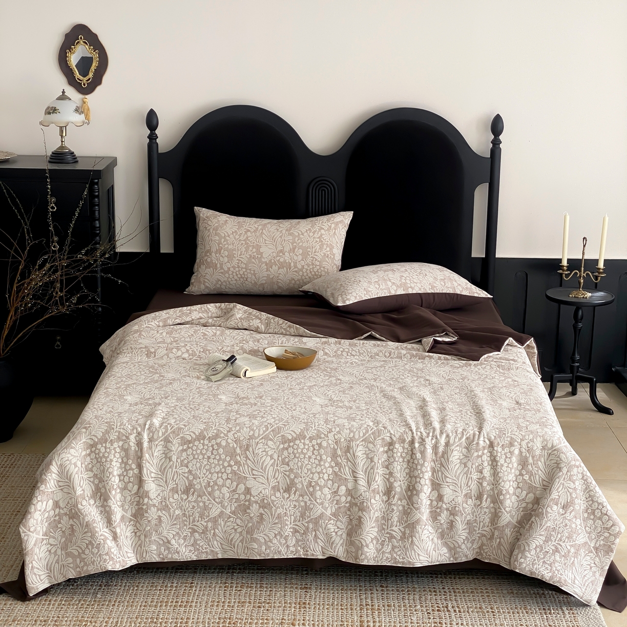 （总）赫帛 2025春夏新款全棉纯棉色织提花数码印花七草夏被夏凉被空调被