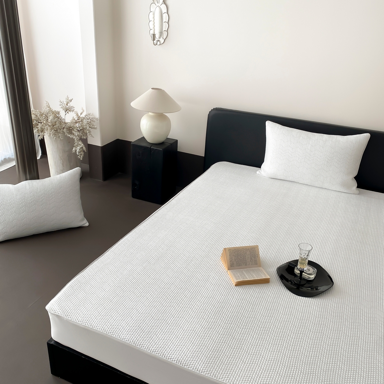 91家纺网 家纺一手货源 找家纺 赫帛 2025春夏新款日本ICE 3D Max进口冷感软凉席空调席 素编-白