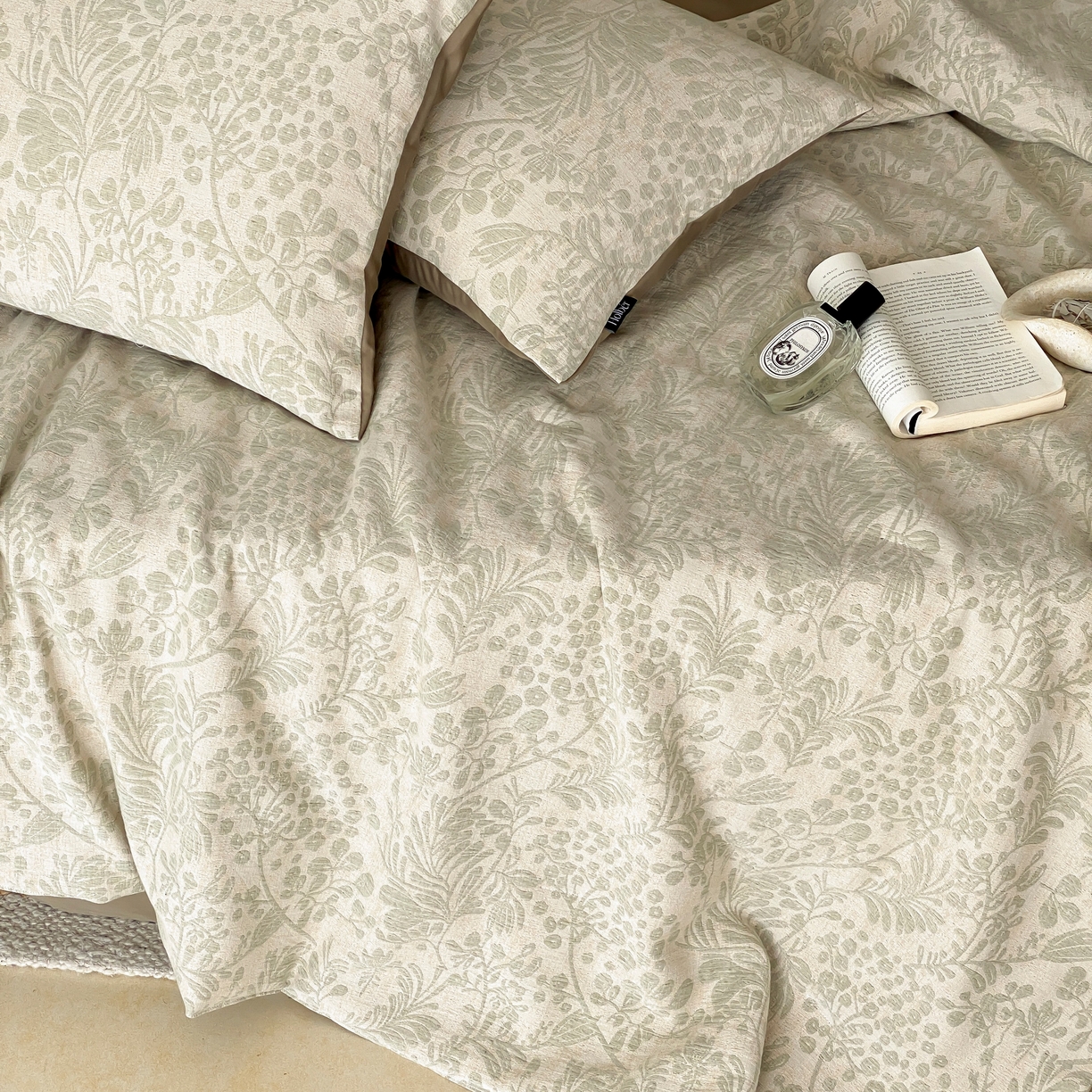 91家纺网 家纺一手货源 找家纺 赫帛 2025春夏新款全棉纯棉色织提花数码印花七草夏被夏凉被空调被 七草-绿色夏被