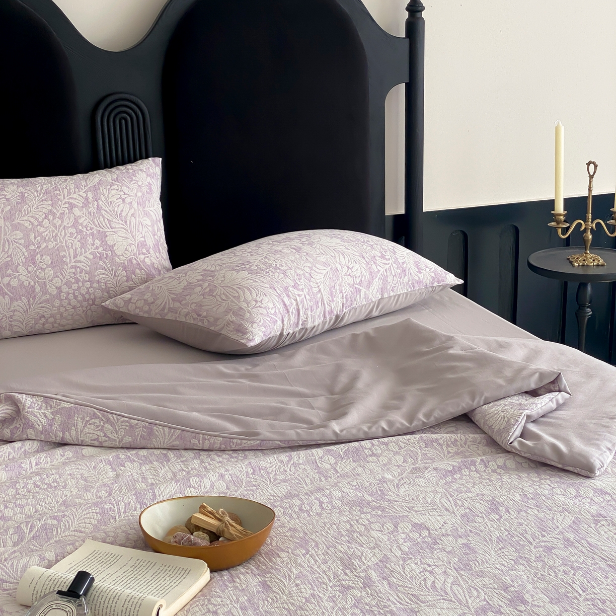 91家纺网 家纺一手货源 找家纺 赫帛 2025春夏新款全棉纯棉色织提花数码印花七草夏被夏凉被空调被 七草-紫色夏被