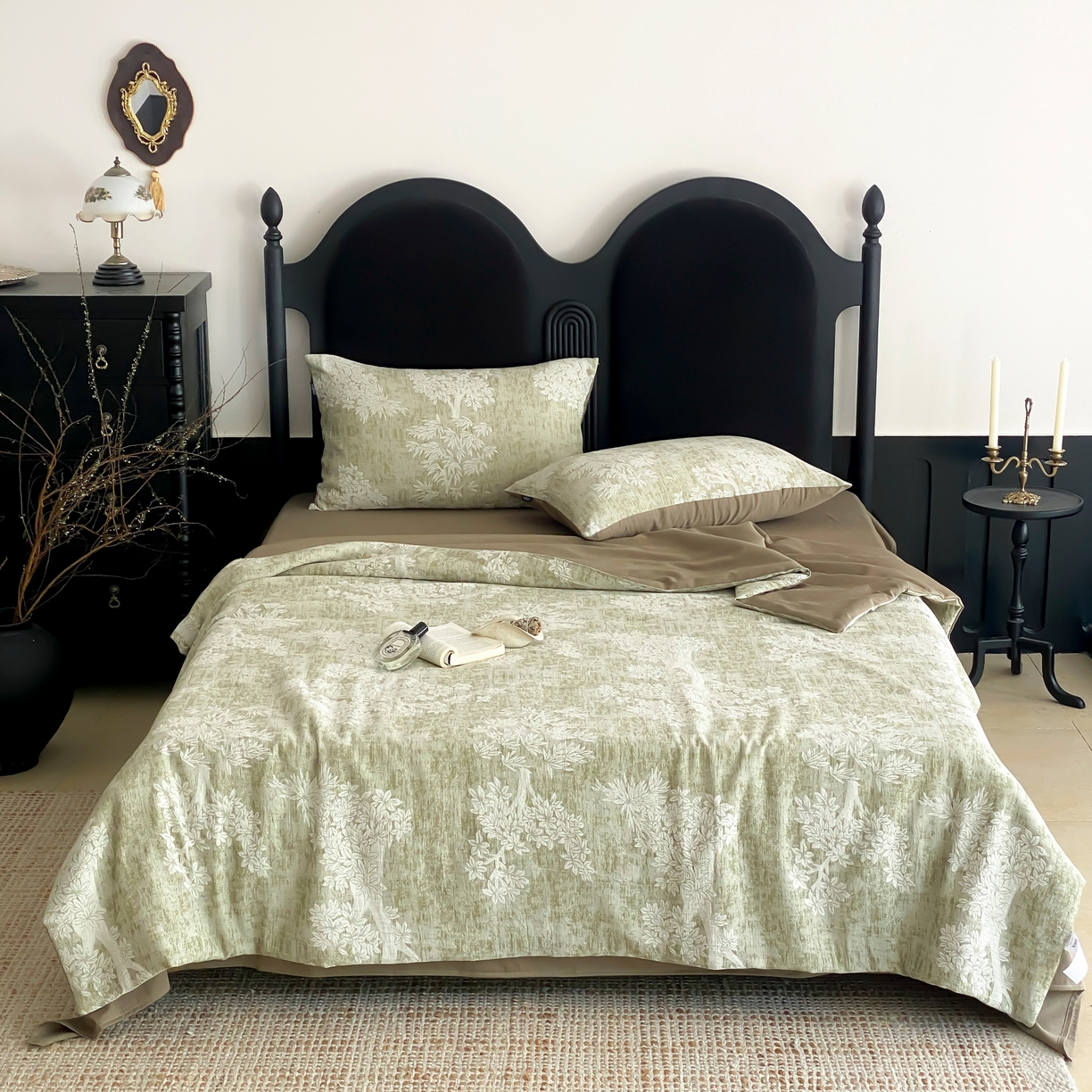 （总）赫帛 2025春夏新款全棉纯棉色织提花数码印花椿野夏被夏凉被空调被