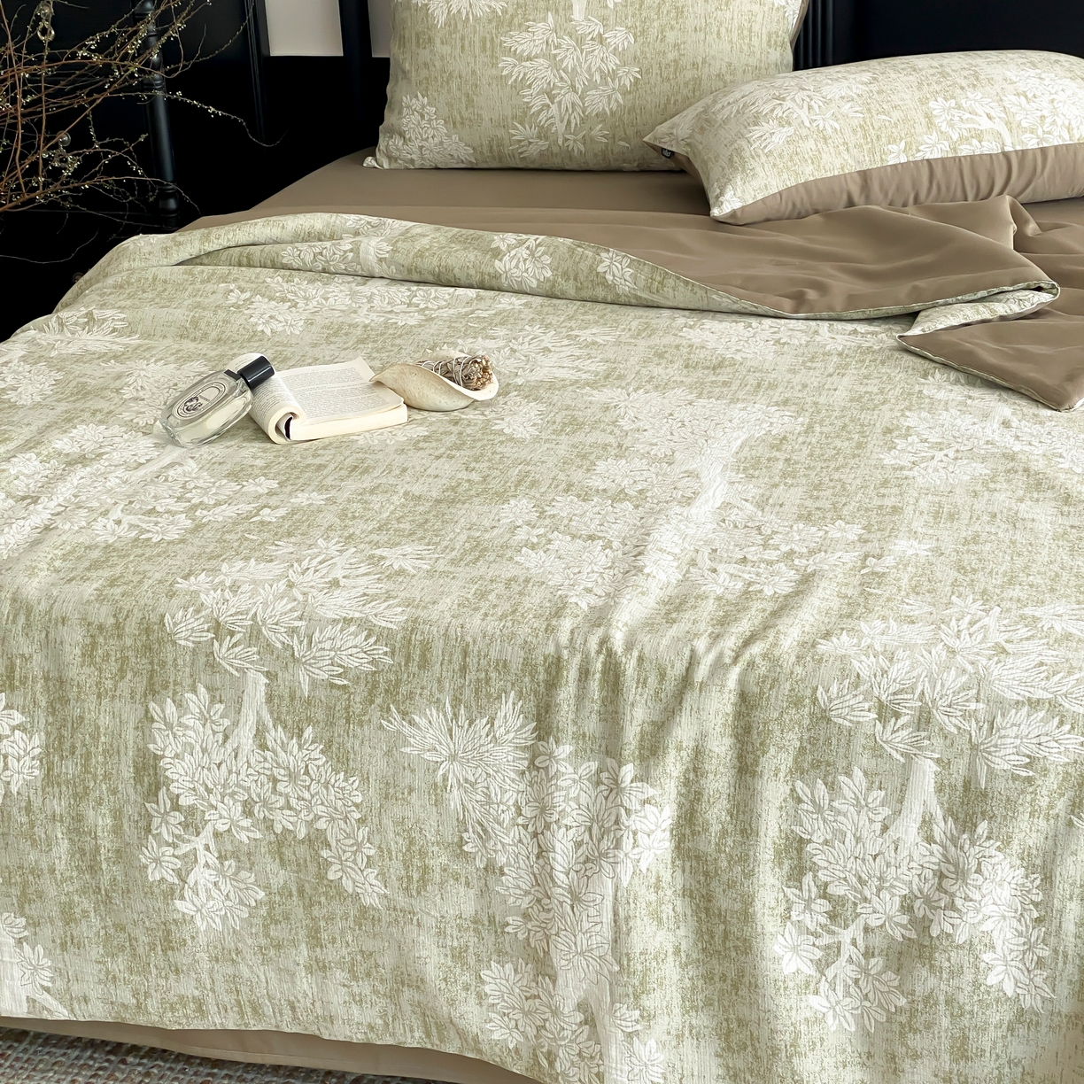 91家纺网 家纺一手货源 找家纺 （总）赫帛 2025春夏新款全棉纯棉色织提花数码印花椿野夏被夏凉被空调被