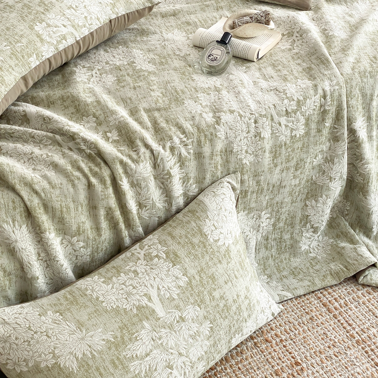 91家纺网 家纺一手货源 找家纺 （总）赫帛 2025春夏新款全棉纯棉色织提花数码印花椿野夏被夏凉被空调被