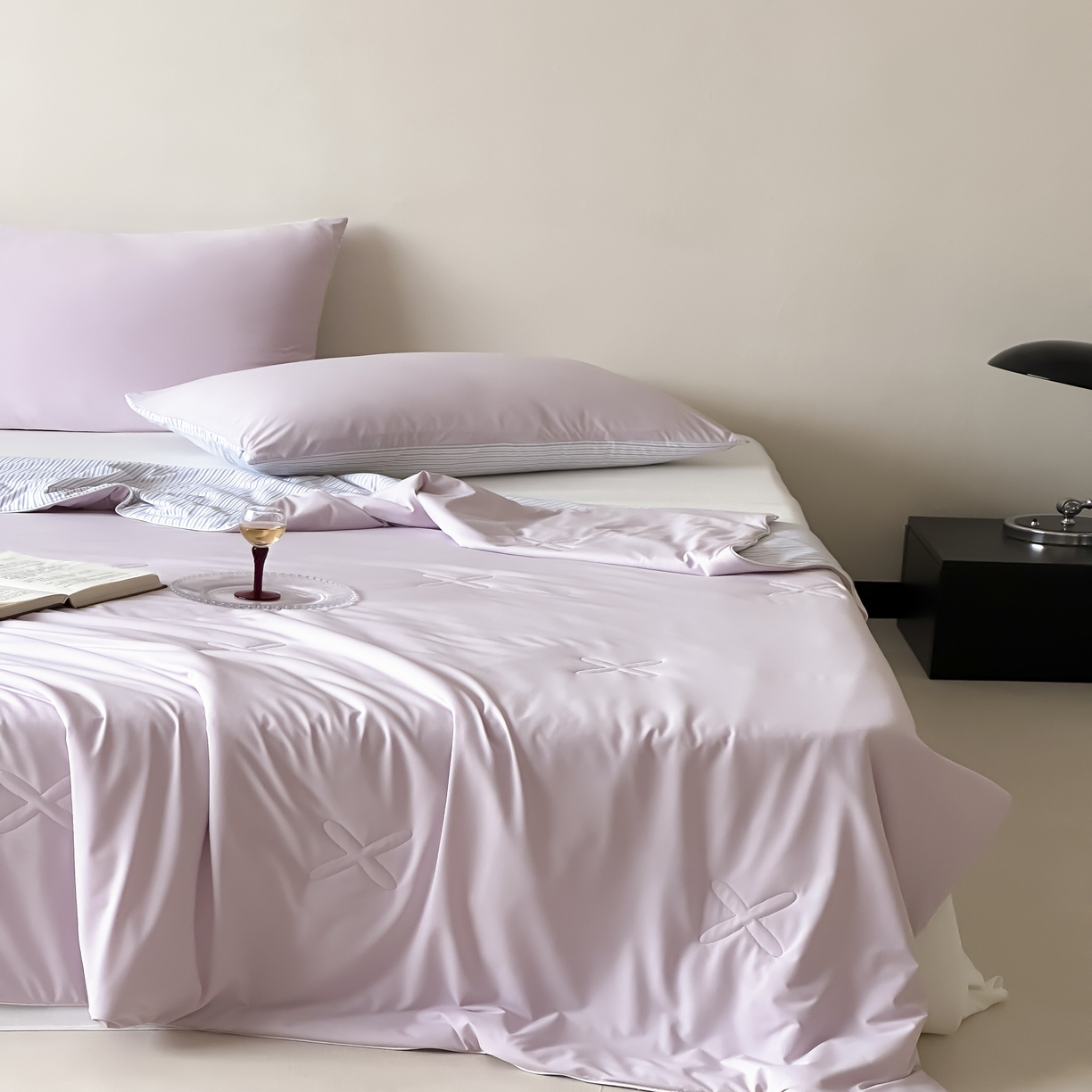 91家纺网 家纺一手货源 找家纺 （总）赫帛 2025春夏新款冰屿双境数码印花夏被夏凉被空调被单夏被