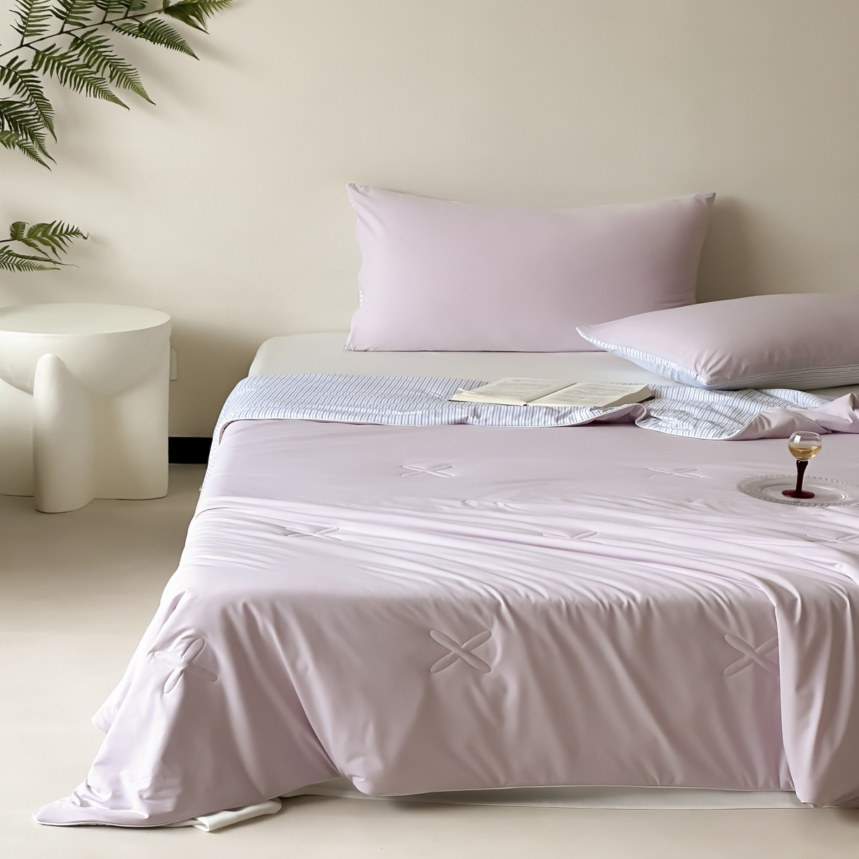 91家纺网 家纺一手货源 找家纺 （总）赫帛 2025春夏新款冰屿双境数码印花夏被夏凉被空调被单夏被