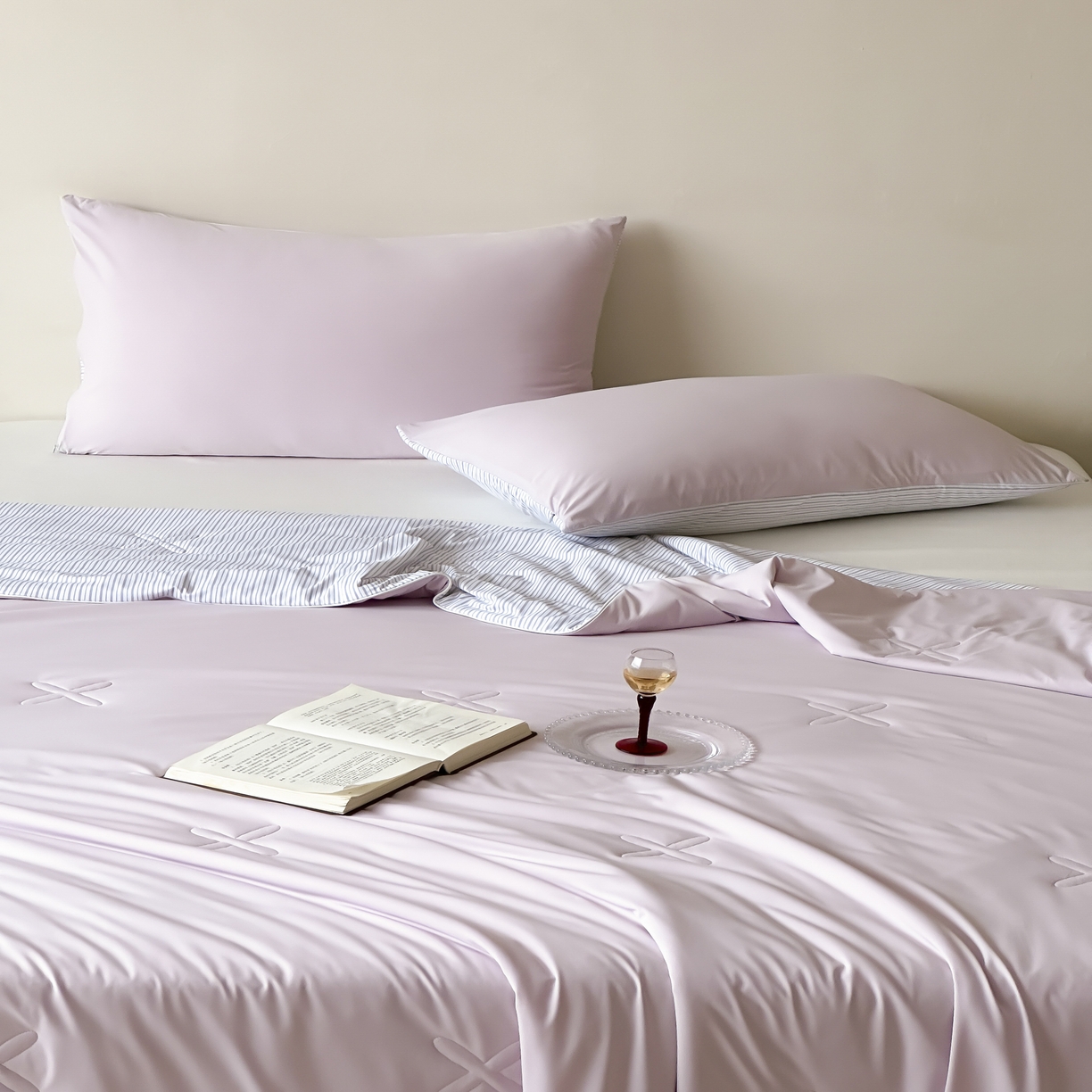 91家纺网 家纺一手货源 找家纺 （总）赫帛 2025春夏新款冰屿双境数码印花夏被夏凉被空调被单夏被