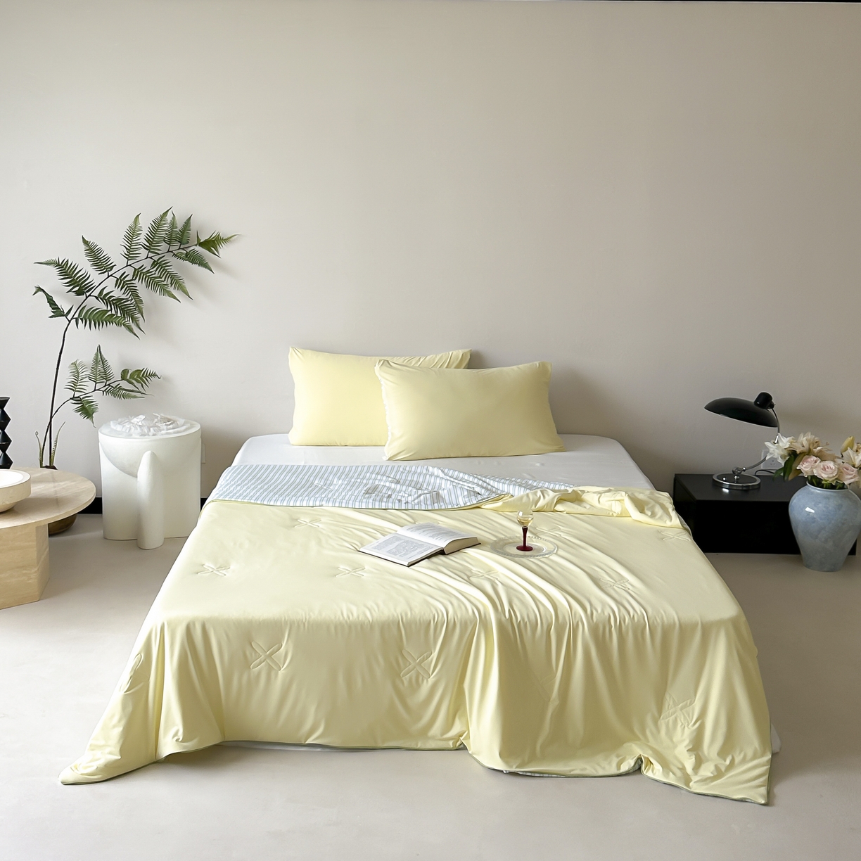 91家纺网 家纺一手货源 找家纺 （总）赫帛 2025春夏新款冰屿双境数码印花夏被夏凉被空调被单夏被