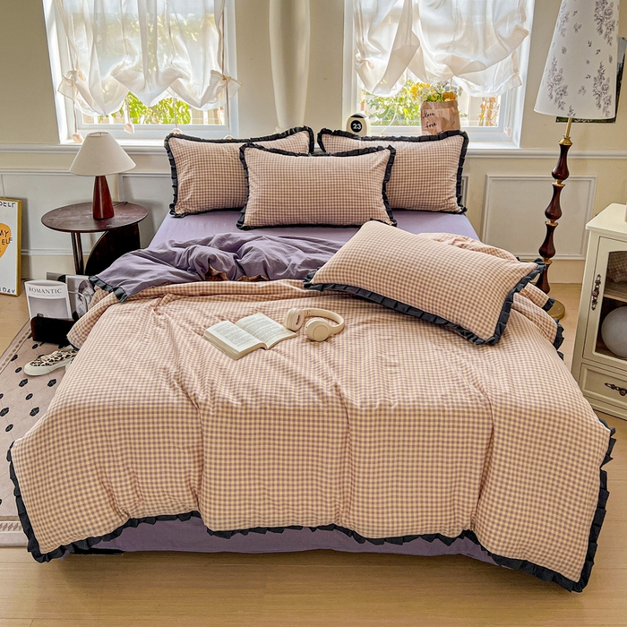 91家纺网 家纺一手货源 找家纺 （总）仟网汇 2025新款赫本风四件套