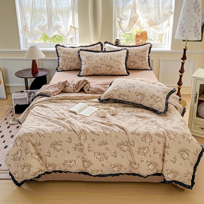 91家纺网 家纺一手货源 找家纺 仟网汇 2025新款赫本风四件套 赫本风-可颂