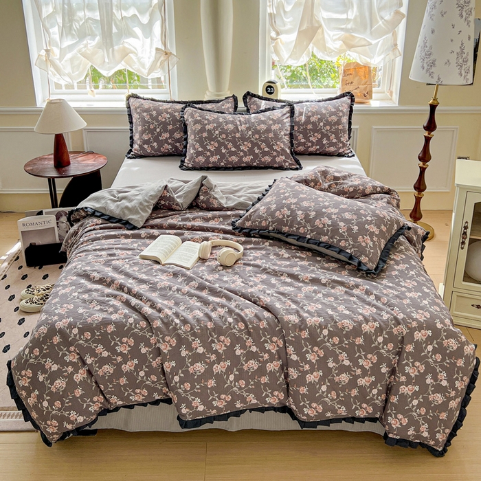 91家纺网 家纺一手货源 找家纺 仟网汇 2025新款赫本风四件套 赫本风-塞纳河畔