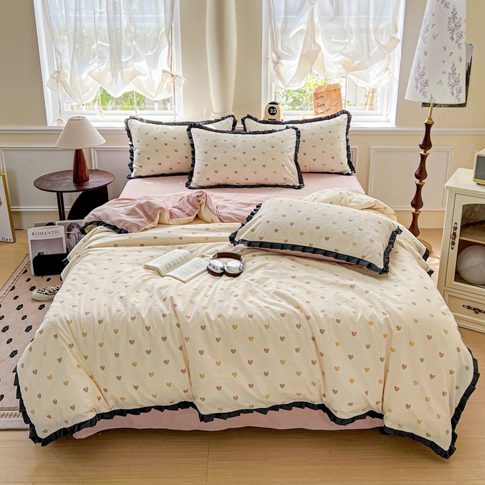 91家纺网 家纺一手货源 找家纺 仟网汇 2025新款赫本风四件套 赫本风-小桃运