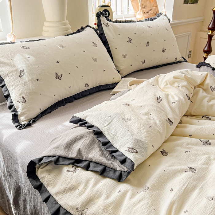 91家纺网 家纺一手货源 找家纺 仟网汇 2025新款赫本风四件套 赫本风-蝴蝶梦