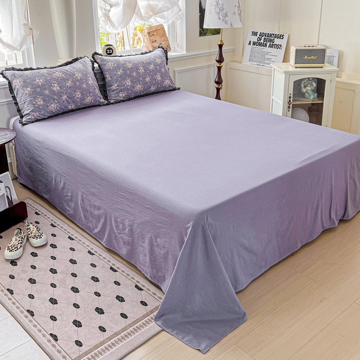 91家纺网 家纺一手货源 找家纺 仟网汇 2025新款赫本风四件套 赫本风-豆蔻