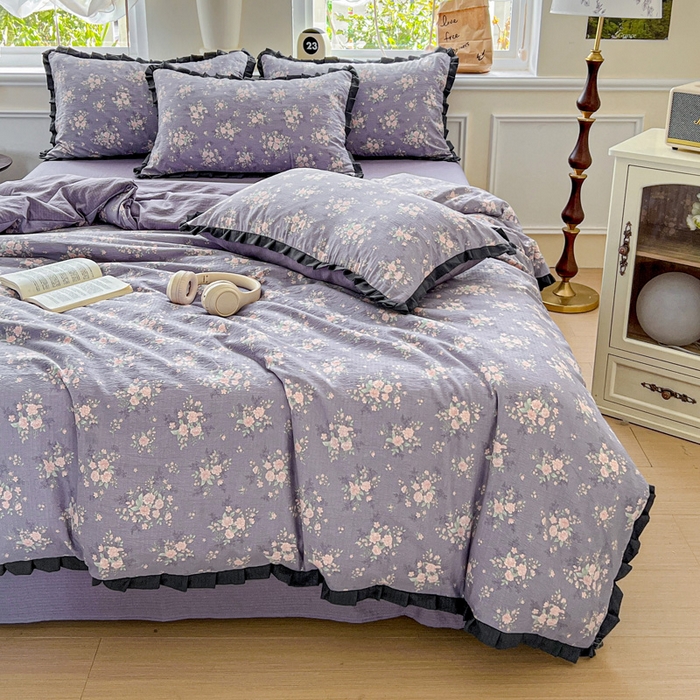 91家纺网 家纺一手货源 找家纺 仟网汇 2025新款赫本风四件套 赫本风-豆蔻