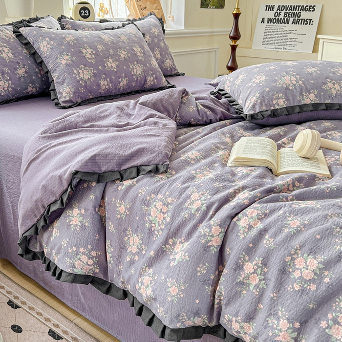 91家纺网 家纺一手货源 找家纺 仟网汇 2025新款赫本风四件套 赫本风-豆蔻