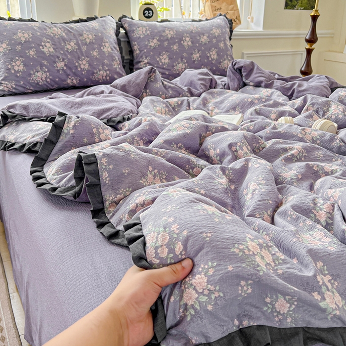 91家纺网 家纺一手货源 找家纺 仟网汇 2025新款赫本风四件套 赫本风-豆蔻