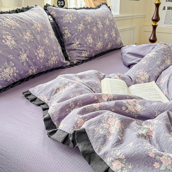 91家纺网 家纺一手货源 找家纺 仟网汇 2025新款赫本风四件套 赫本风-豆蔻