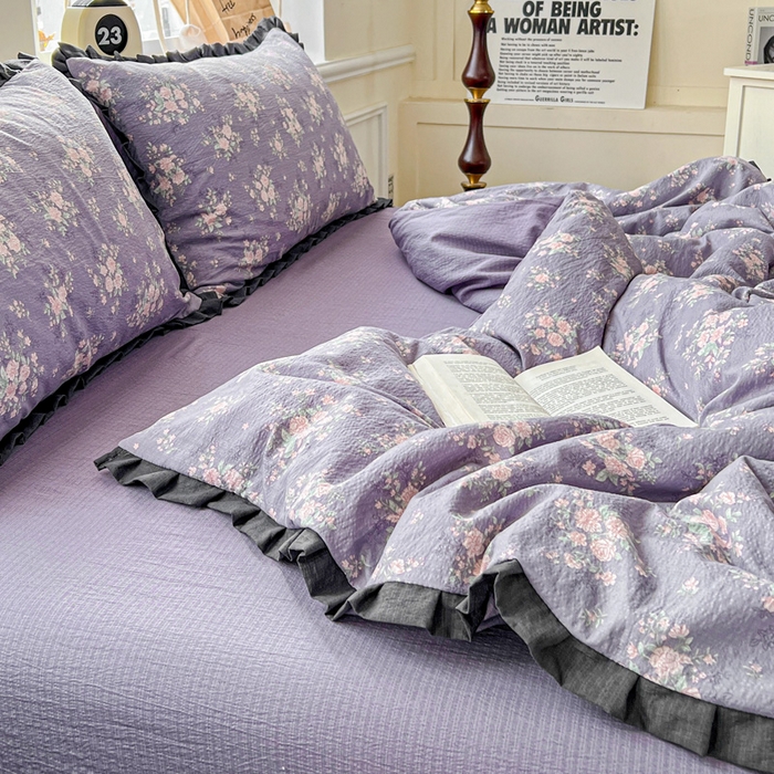 91家纺网 家纺一手货源 找家纺 仟网汇 2025新款赫本风四件套 赫本风-豆蔻