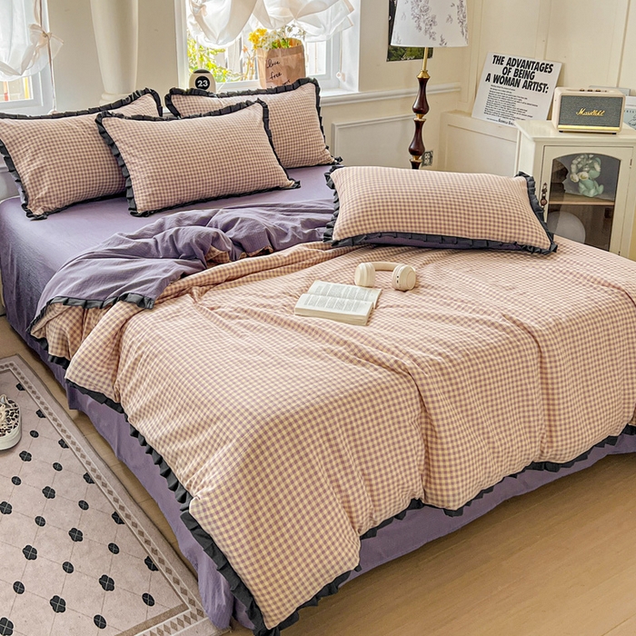 91家纺网 家纺一手货源 找家纺 仟网汇 2025新款赫本风四件套 赫本风-复古格