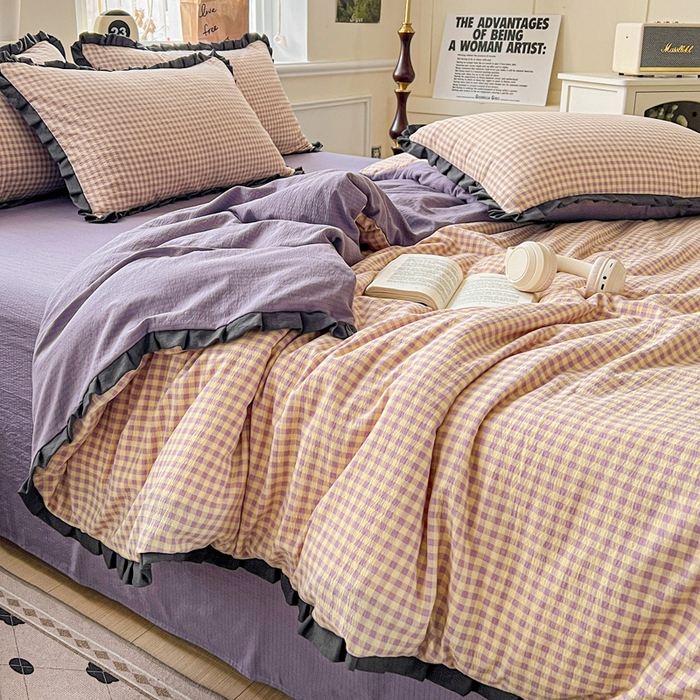 91家纺网 家纺一手货源 找家纺 仟网汇 2025新款赫本风四件套 赫本风-复古格