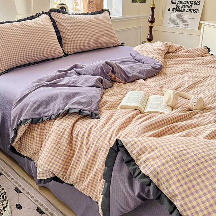 91家纺网 家纺一手货源 找家纺 仟网汇 2025新款赫本风四件套 赫本风-复古格