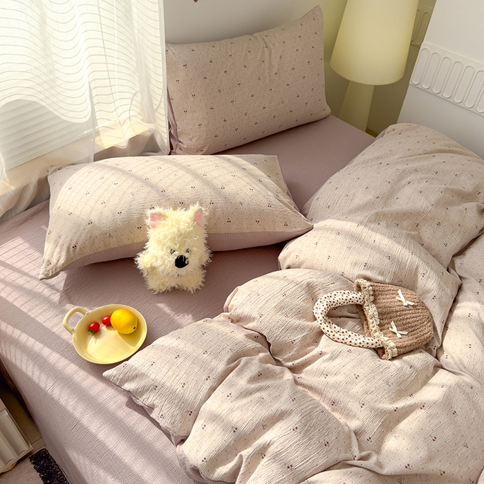 91家纺网 家纺一手货源 找家纺 竹合家纺 2025新品云感皱皱四件套跑量款小清新四件套