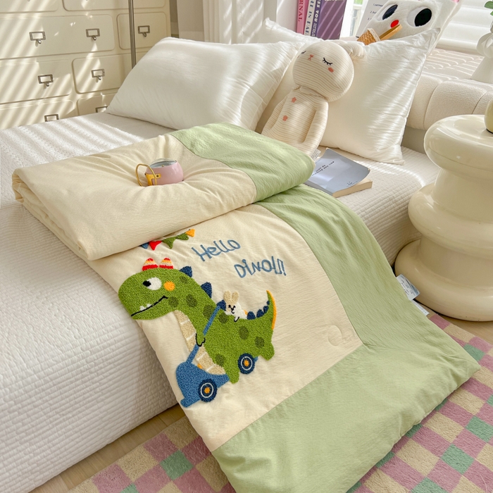 91家纺网 家纺一手货源 找家纺 （总）子钦家纺 2025新款云感纱木棉毛巾绣夏被夏凉被空调被