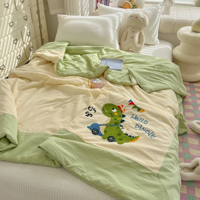 91家纺网 家纺一手货源 找家纺 （总）子钦家纺 2025新款云感纱木棉毛巾绣夏被夏凉被空调被