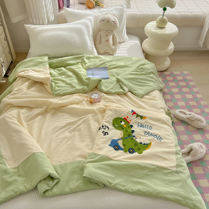 91家纺网 家纺一手货源 找家纺 （总）子钦家纺 2025新款云感纱木棉毛巾绣夏被夏凉被空调被