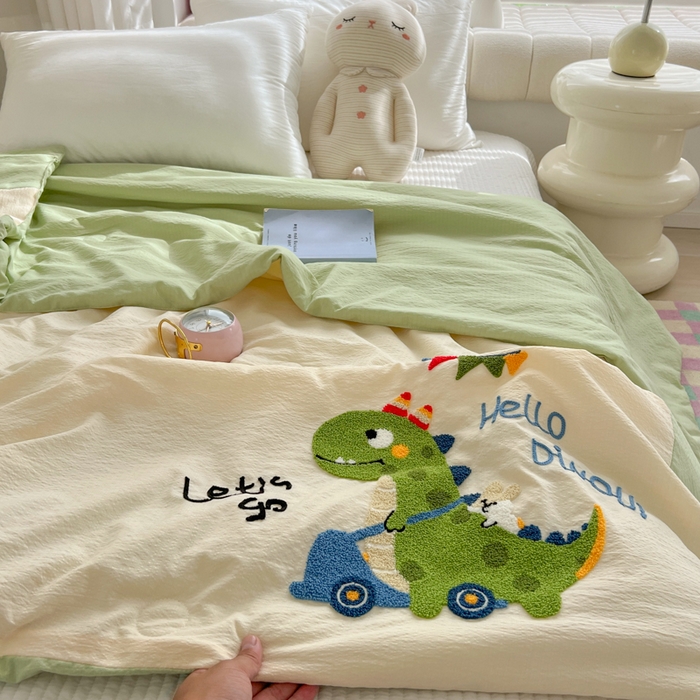 91家纺网 家纺一手货源 找家纺 （总）子钦家纺 2025新款云感纱木棉毛巾绣夏被夏凉被空调被