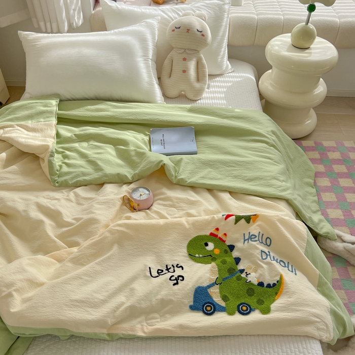 91家纺网 家纺一手货源 找家纺 （总）子钦家纺 2025新款云感纱木棉毛巾绣夏被夏凉被空调被