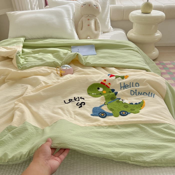 91家纺网 家纺一手货源 找家纺 （总）子钦家纺 2025新款云感纱木棉毛巾绣夏被夏凉被空调被